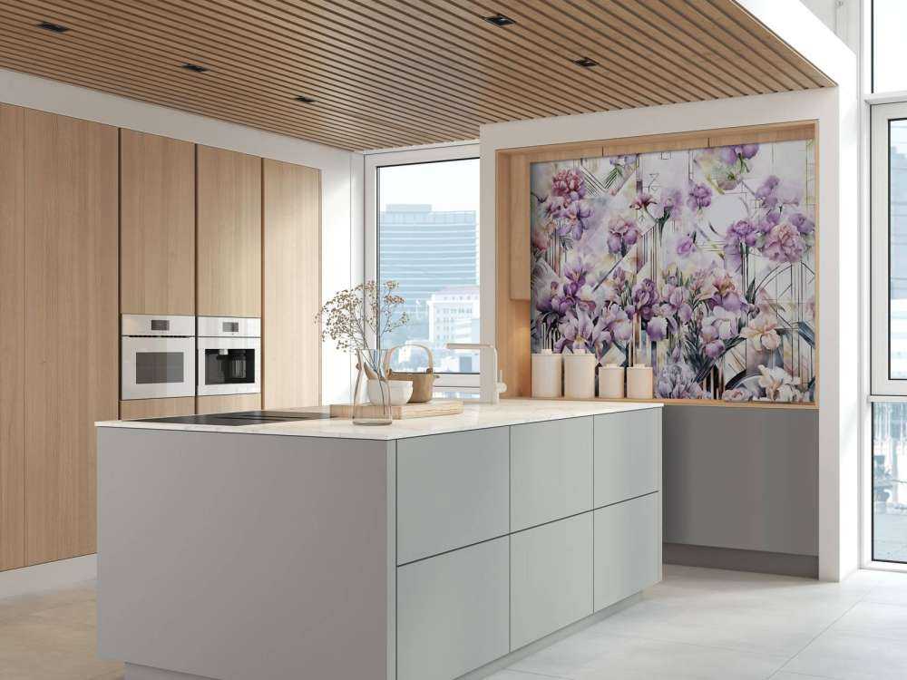 Gigantesche Iris Acquerello Viola