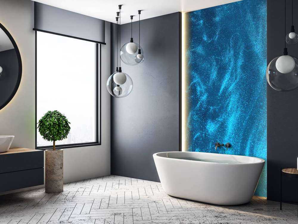 Ruscello di glitter blu