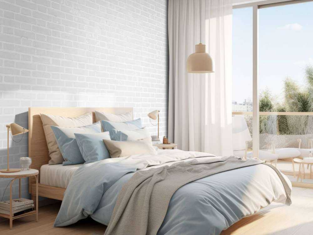 Muro di mattoni bianchi