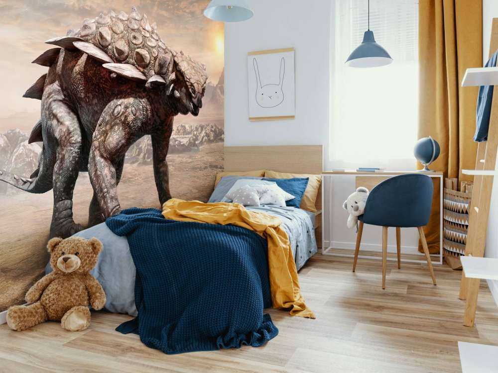 Dinosauro in una zona deserta