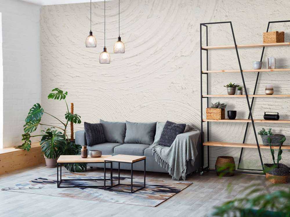 Forme e linee organiche in bianco sporco