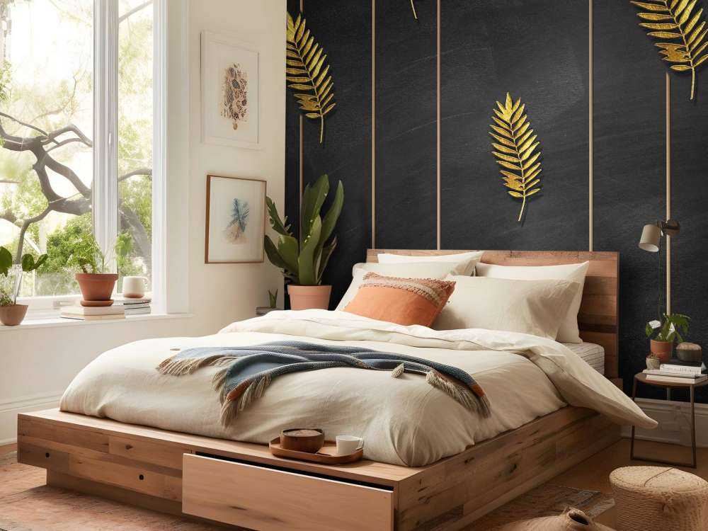 Foglie tropicali dorate