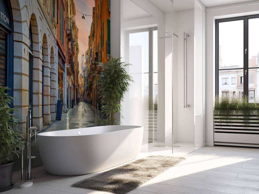 Via dello shopping all'alba