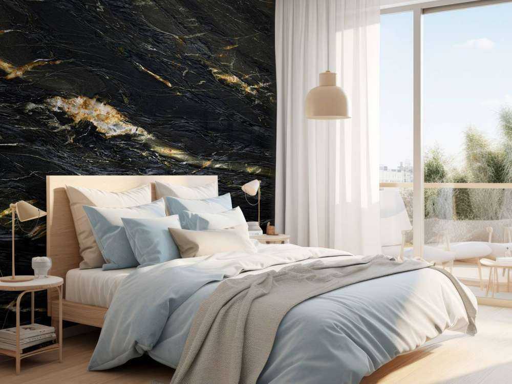 Marmo scuro con strisce