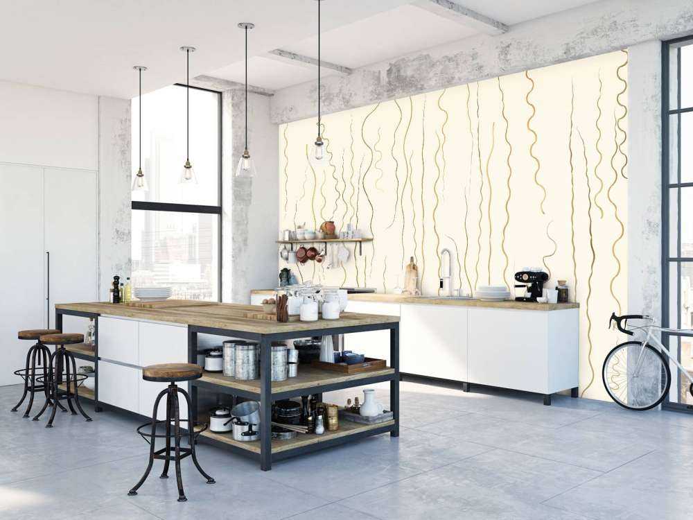 Linee organiche erba beige