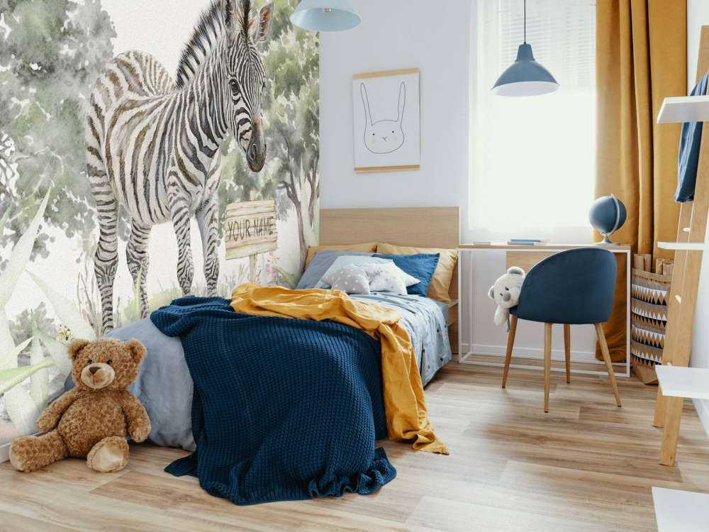 Giovane zebra in libertà