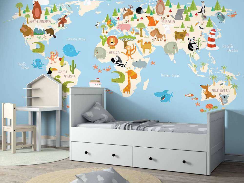 Mappa del mondo animali