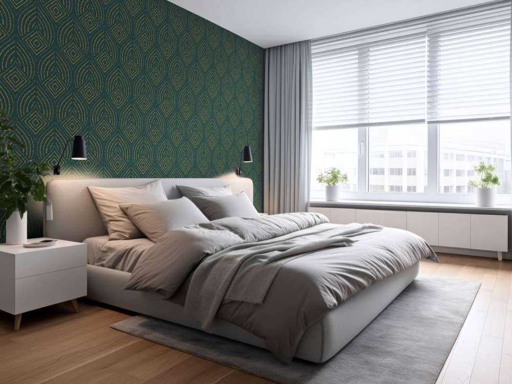 Motivo pavone astratto