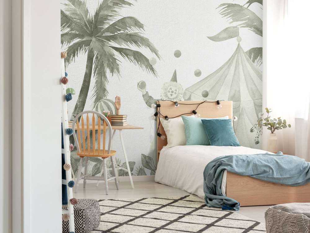 Allegri animali da circo in verde