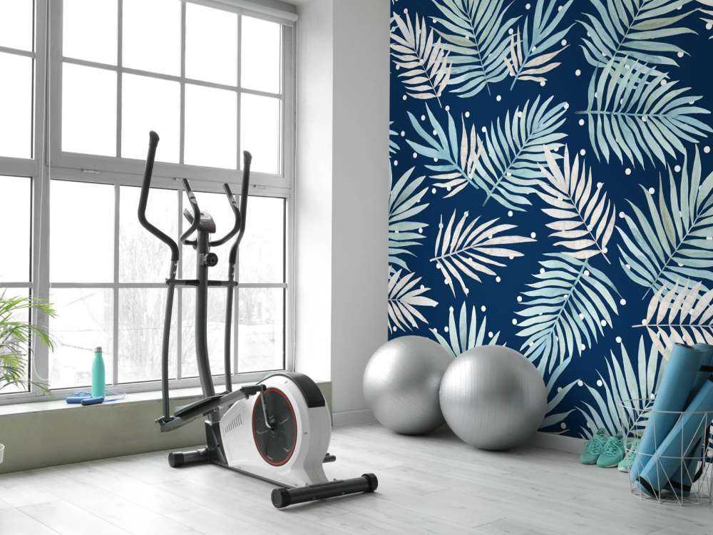 Motivo con foglie tropicali