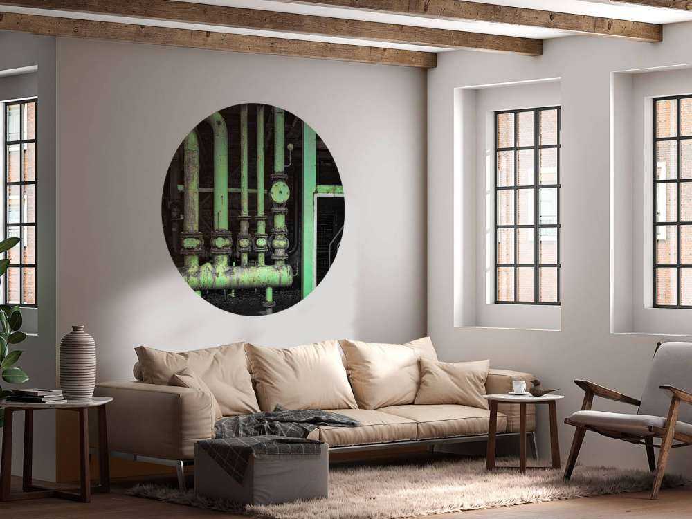 Vecchi tubi verdi colorati