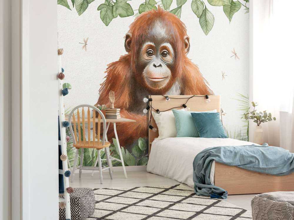 Giovane orango nella giungla