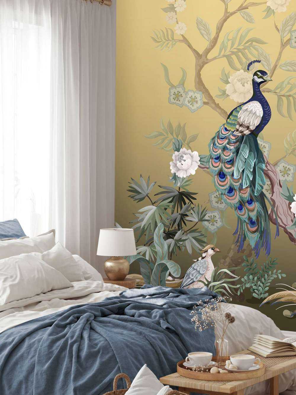 Pavoni e Peonie - Oro