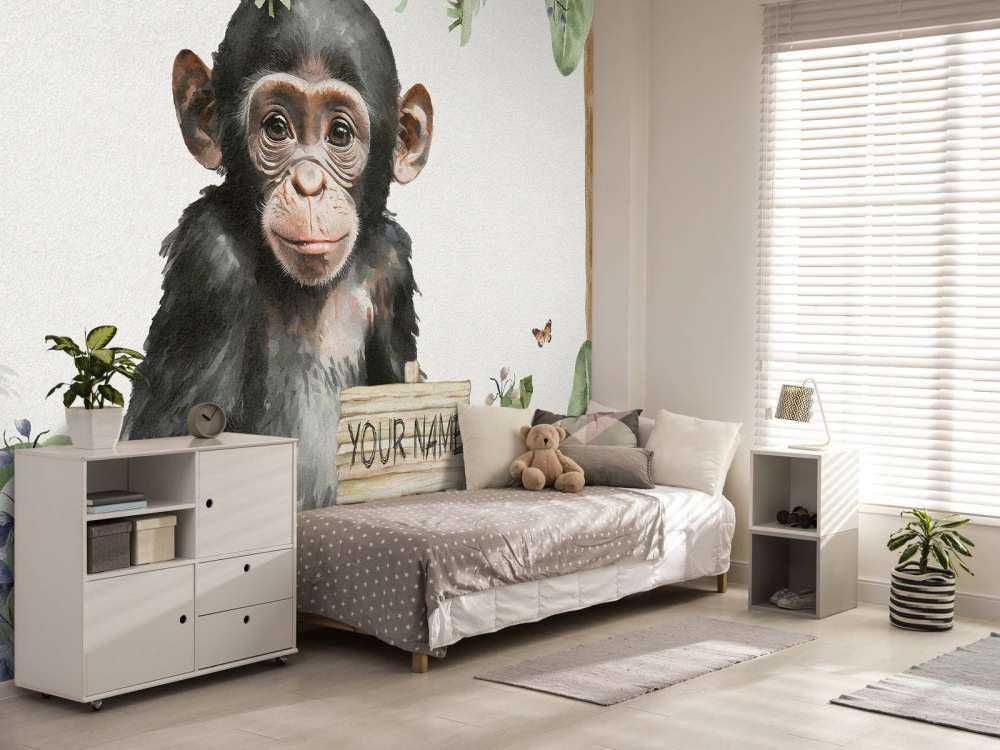 Baby scimpanzé nella giungla