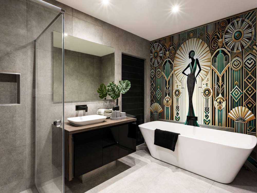 Scena di Eleganza Vintage in Art Deco