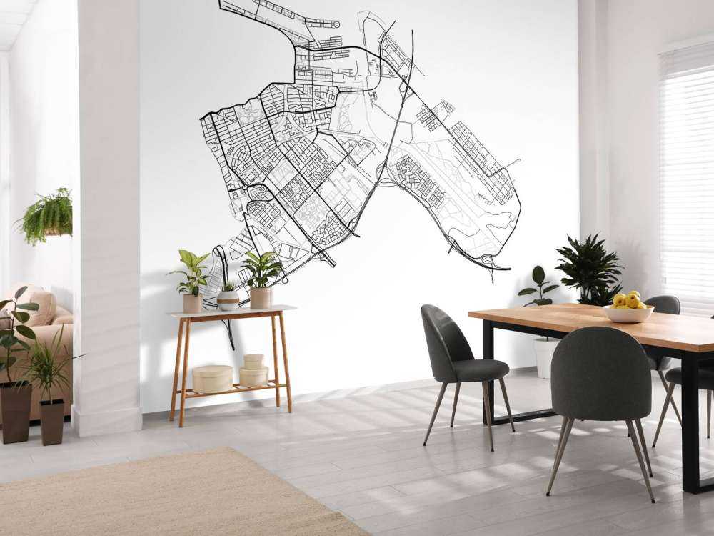 Mappa Amsterdam est, bianco