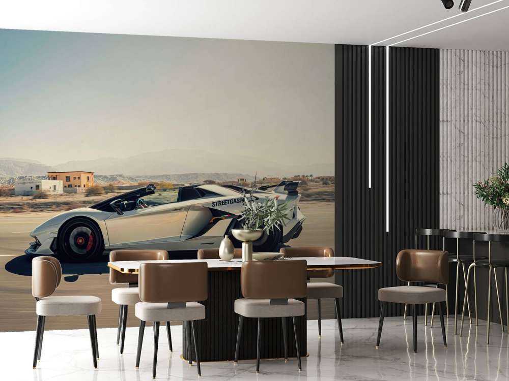 Lamborghini Aventador Roadster nel deserto