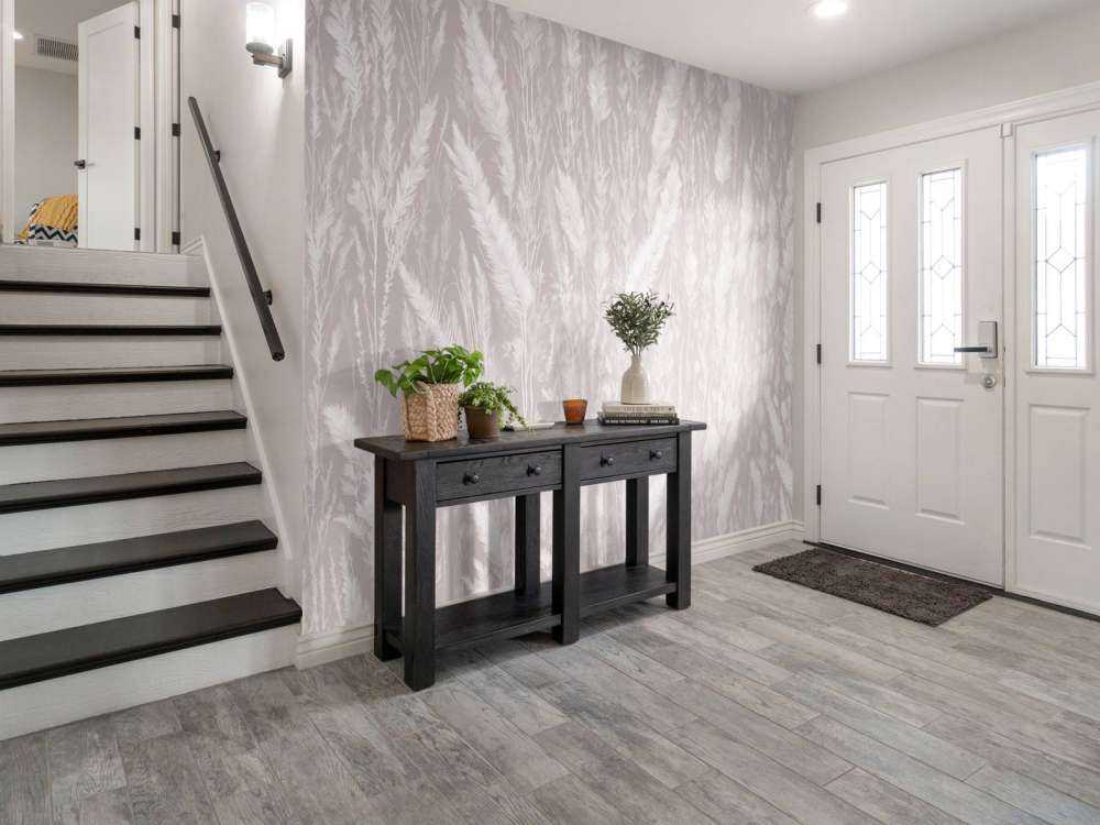 Parete di erbe di campo - taupe