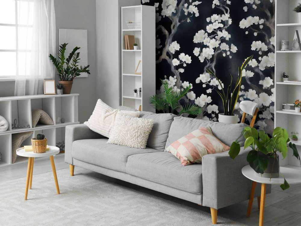 Meravigliosa foresta in fiore - nera