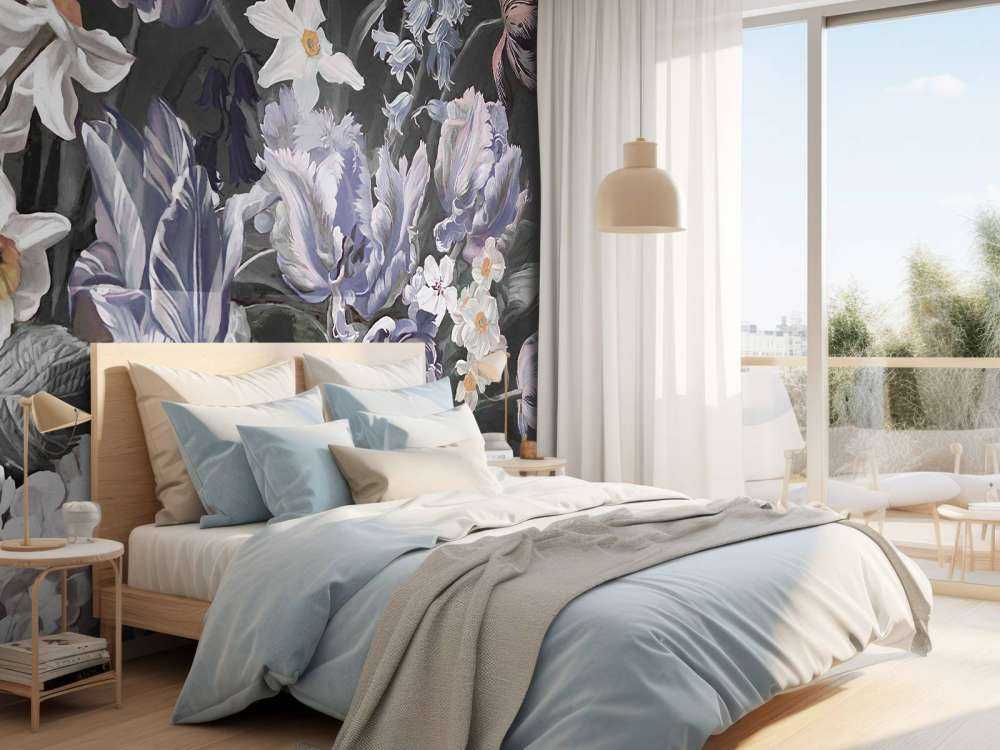 Bouquet con peonie multicolore