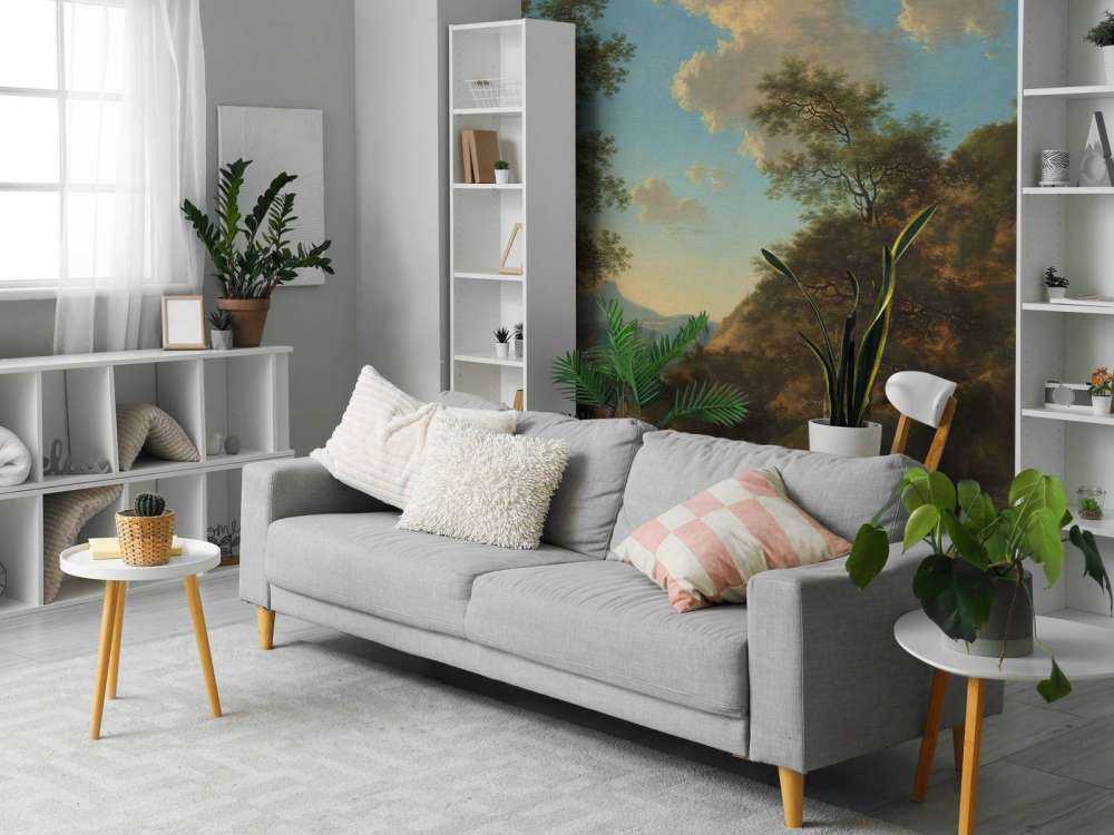 Paesaggio italiano con artista