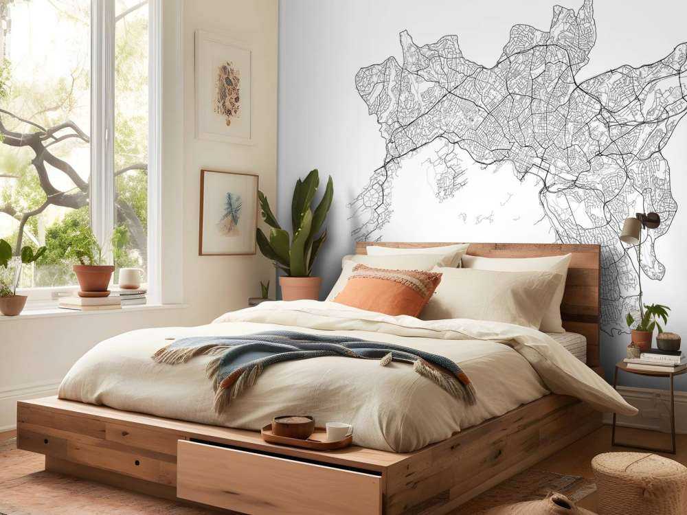 Mappa di Oslo, bianco 