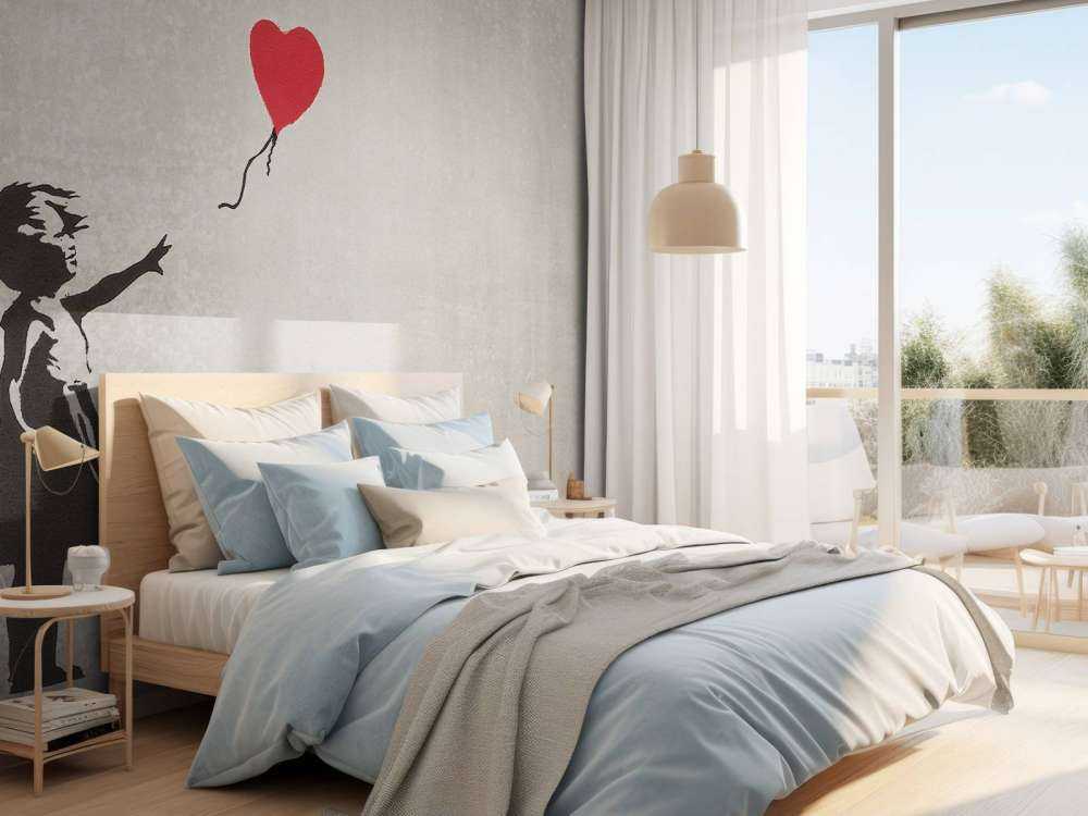 Banksy - Balloon girl, soft concrete