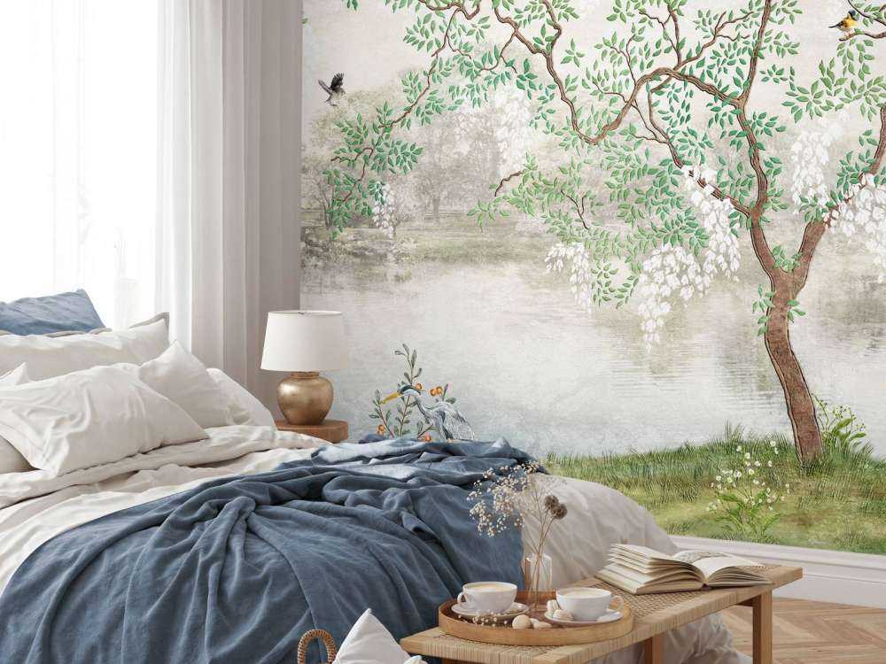 Paesaggio dipinto d'epoca