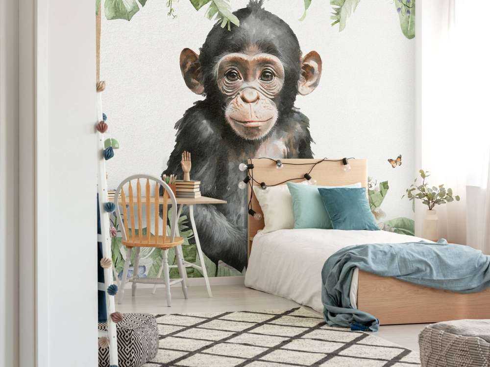 Baby scimpanzé nella giungla