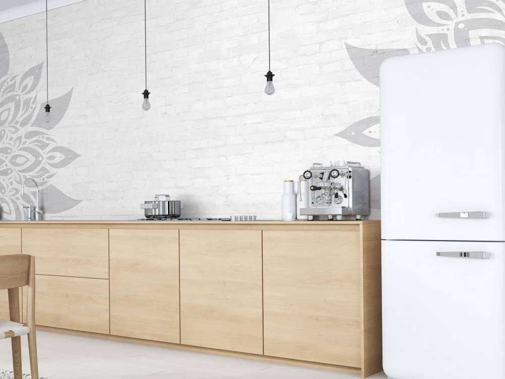 Grigio bianco Mandala Blossom