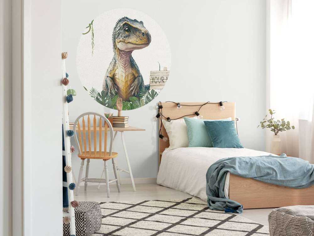 Baby t-rex nella giungla