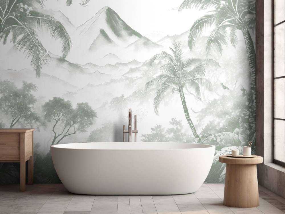 Alba sull'Isola Vulcanica, verde