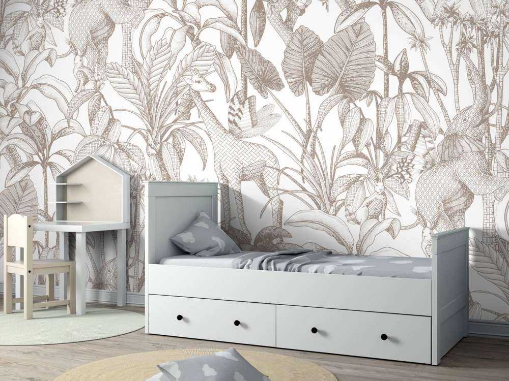 Animali tra le palme taupe