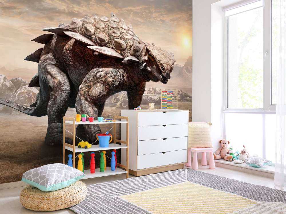 Dinosauro in una zona deserta