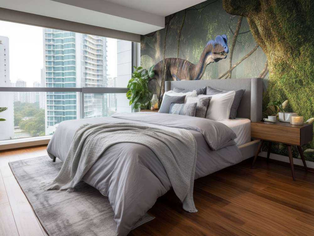 Dinosauri nella foresta