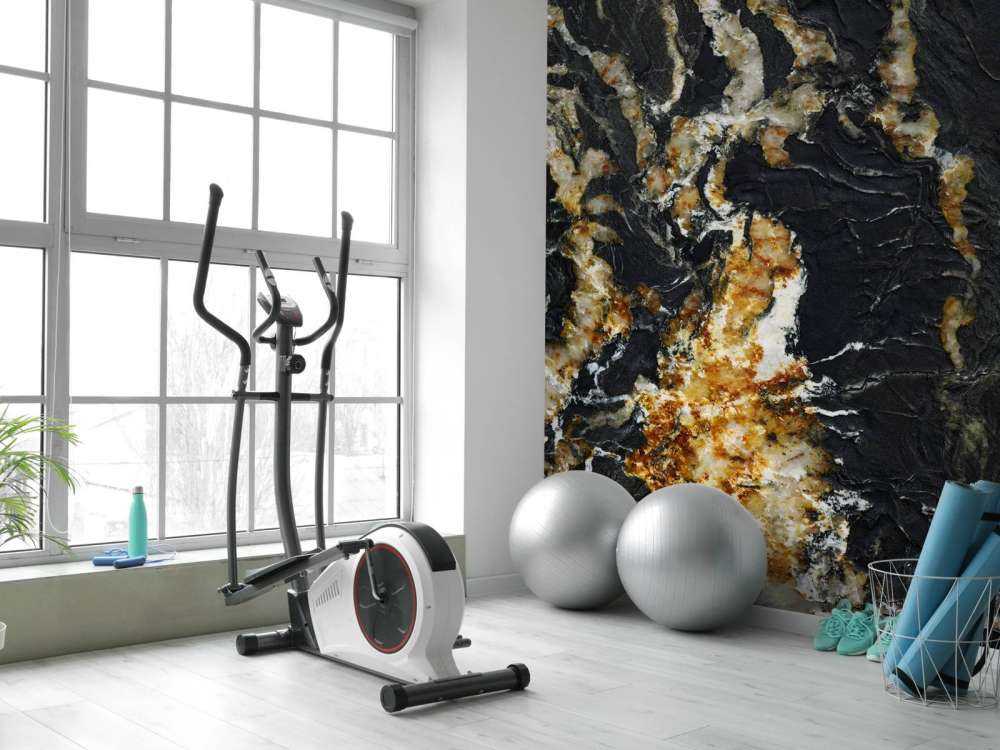 Marmo nero con struttura leggera