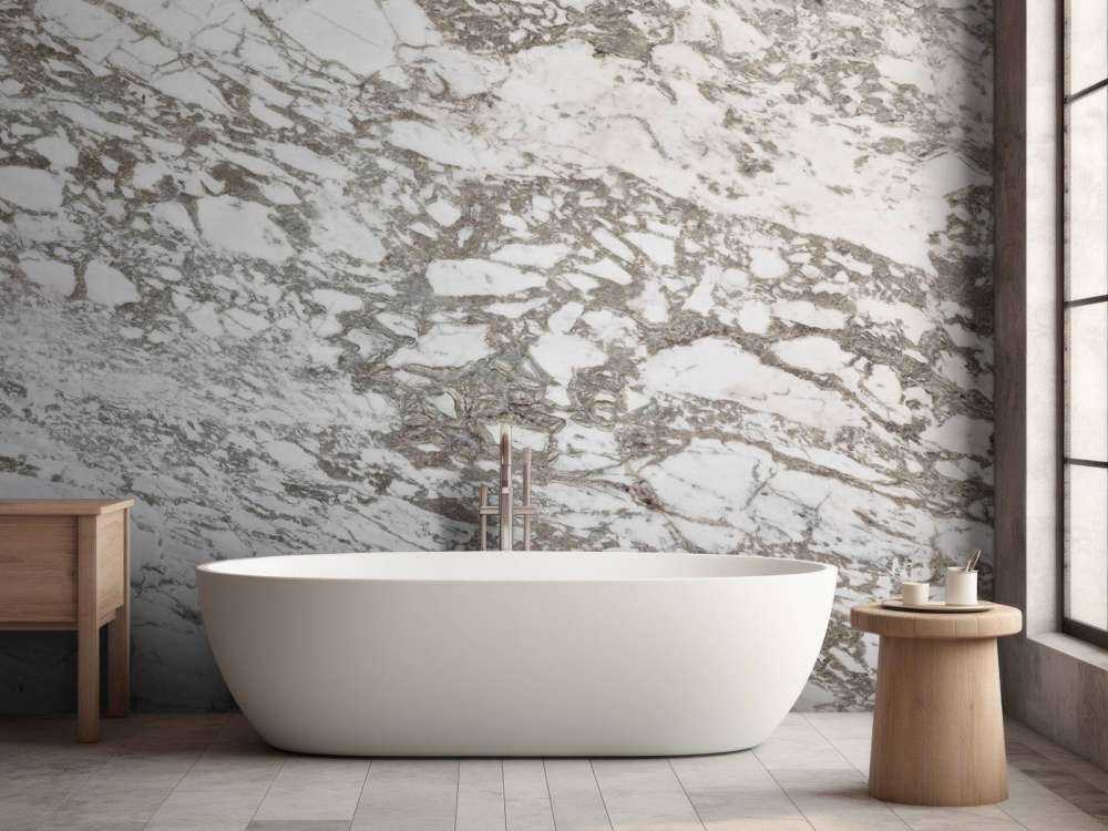 Marmo bianco con struttura grossolana