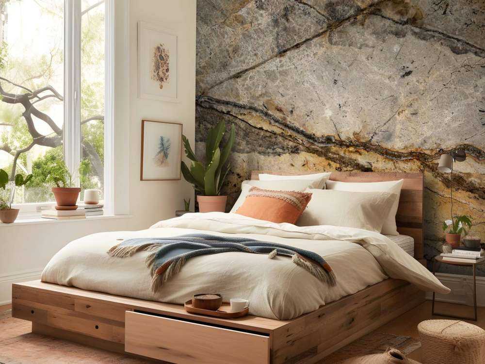 Marmo color sabbia con scanalature