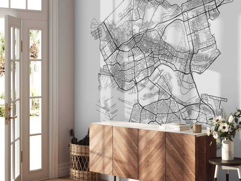 Mappa di Rotterdam, bianco