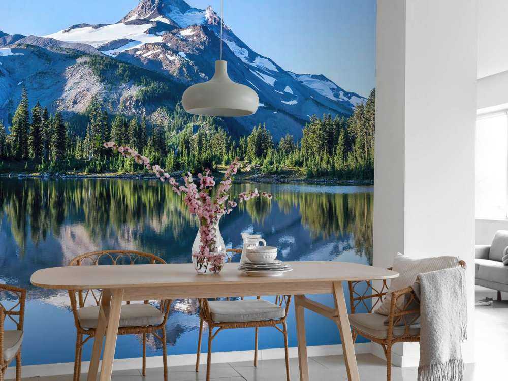 Carta da parati fotografica montagne di neve