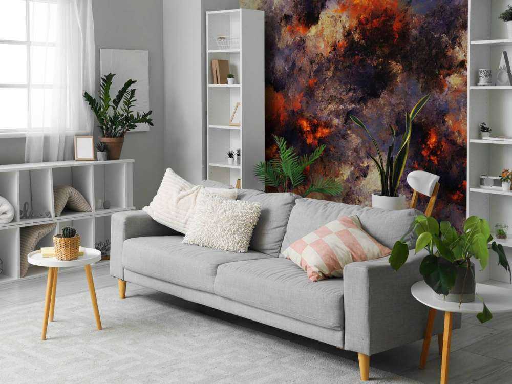 Nuvole scure astratte di fumo