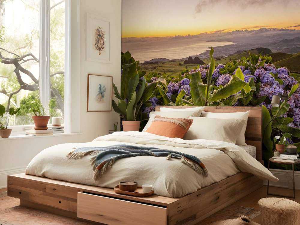 Tramonto con ortensie