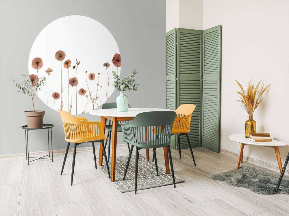 Campo di fiori di papavero colorato