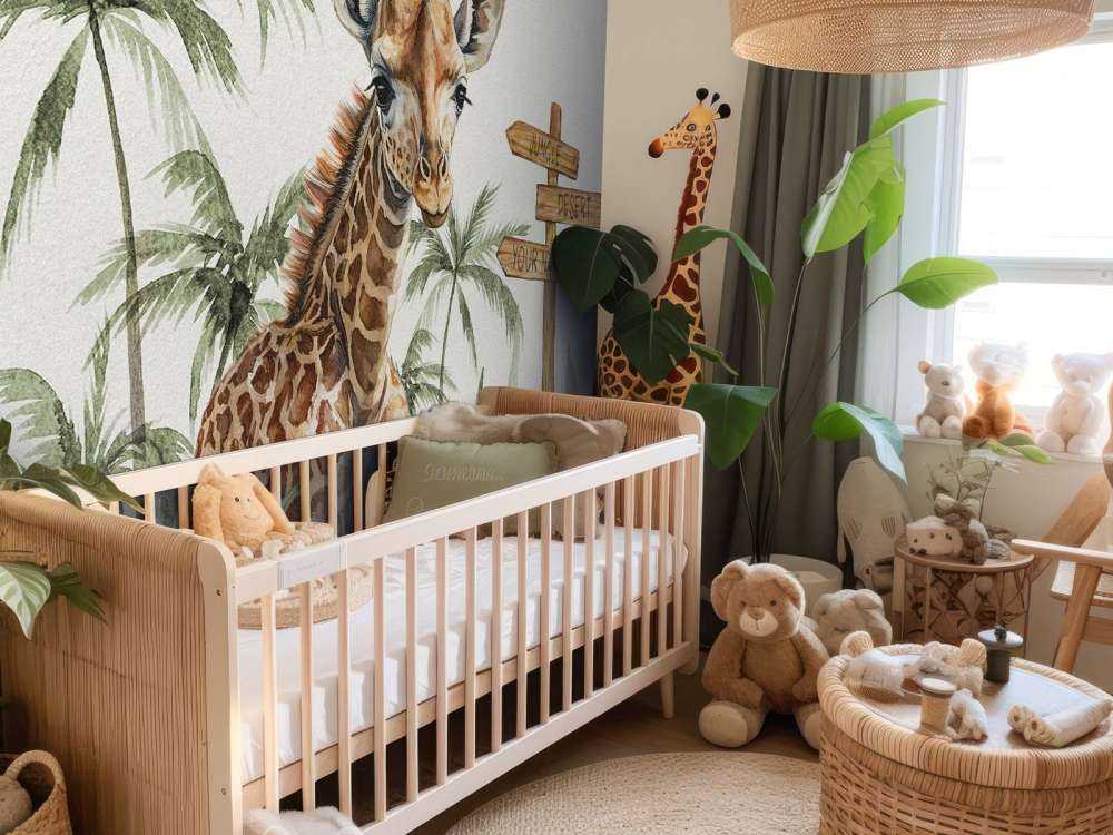 Baby giraffa nella giungla