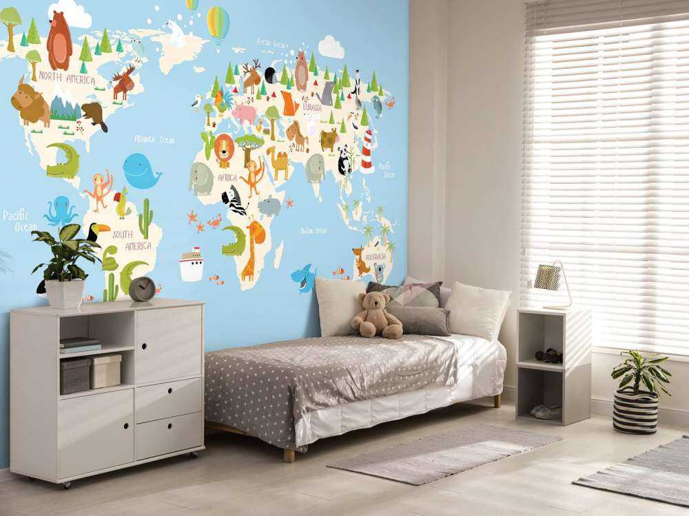 Mappa del mondo animali