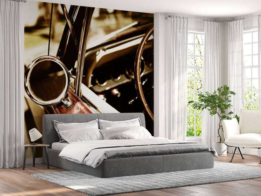 Primo piano rosso auto d'epoca