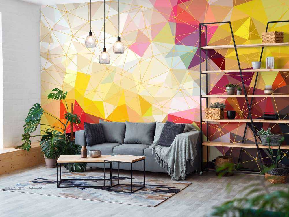 Stampa di triangoli colorati