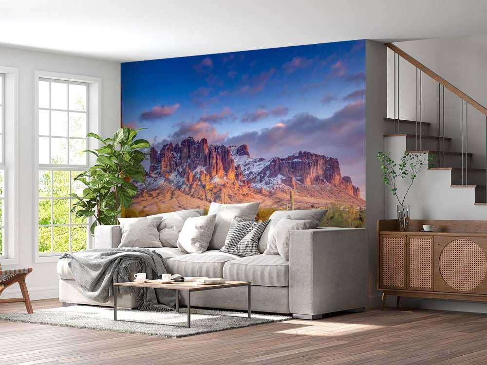 Cactus in un paesaggio montano