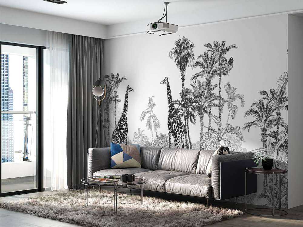 Animali abbozzati nella giungla