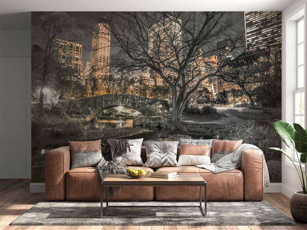 Parco centrale di sera